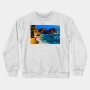 Wonderful Big Sur Waterfall Crewneck Sweatshirt